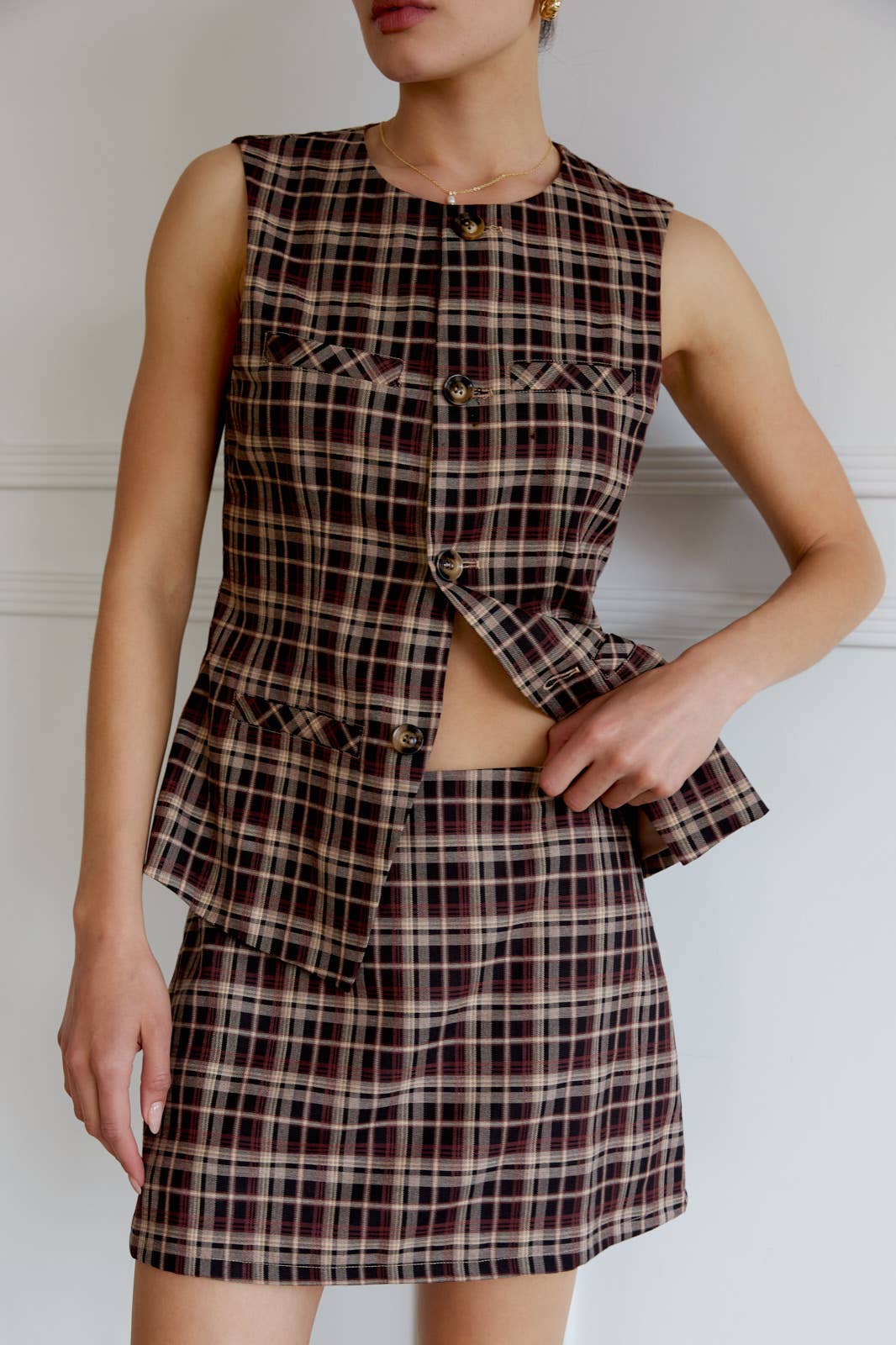 Sophia Plaid Skort