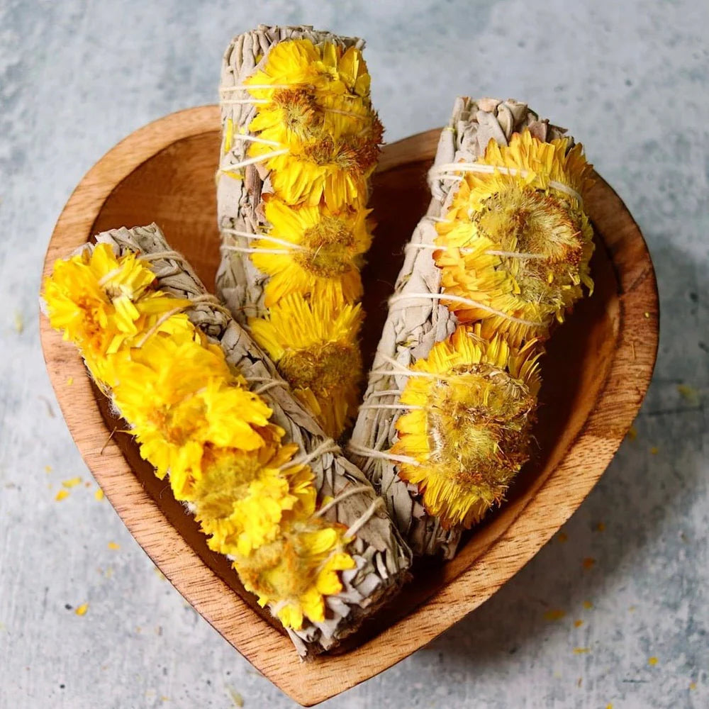 White Sage Bundles w/Sunflowers