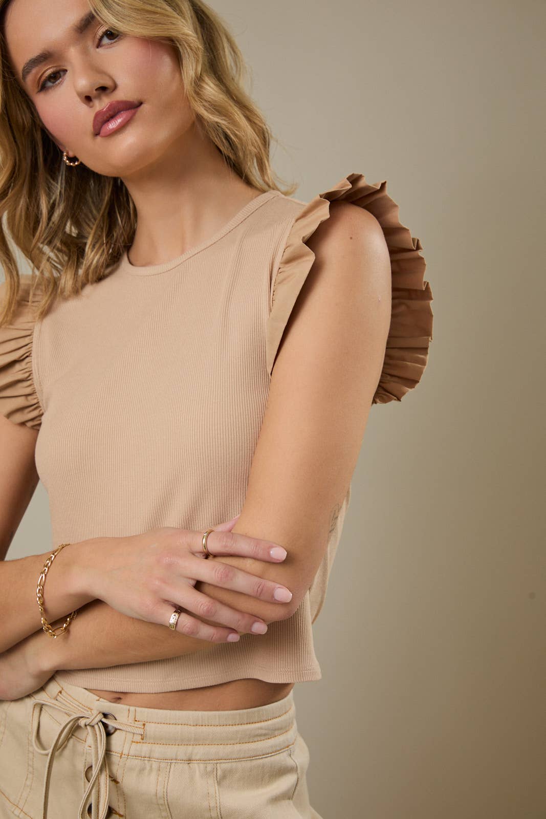 Ruffle Knit Top