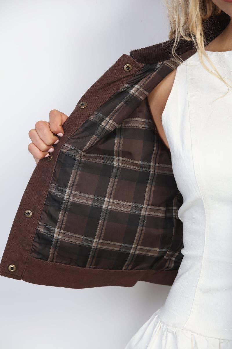Cropped Canvas Barn Jacket