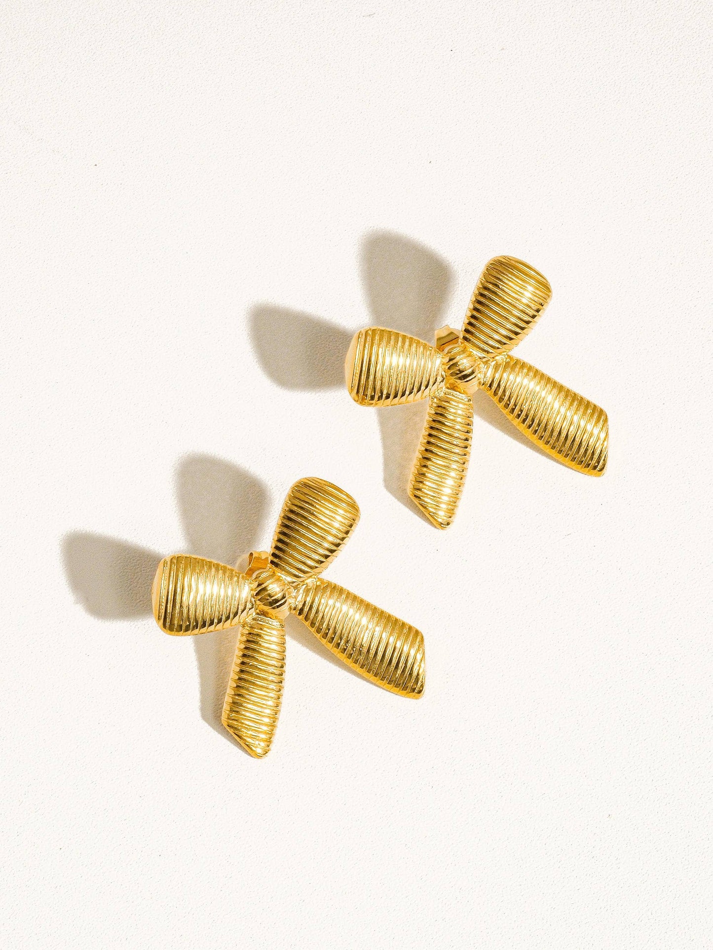 Lillian 18K Gold Non-Tarnish Bow Stud