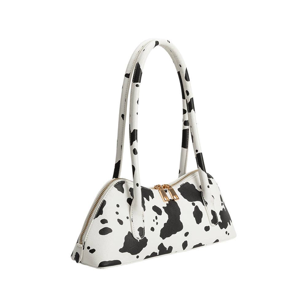 Dakota Cow Print Shoulder Bag