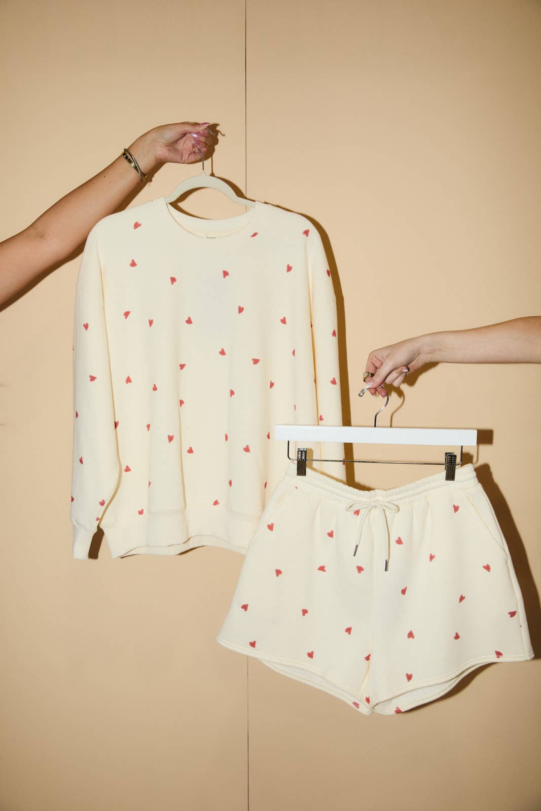 Heart Graphic Print Sweatshorts