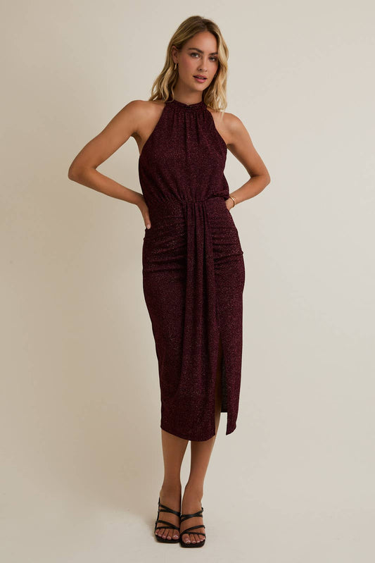 Halter Neck Shimmer Dress
