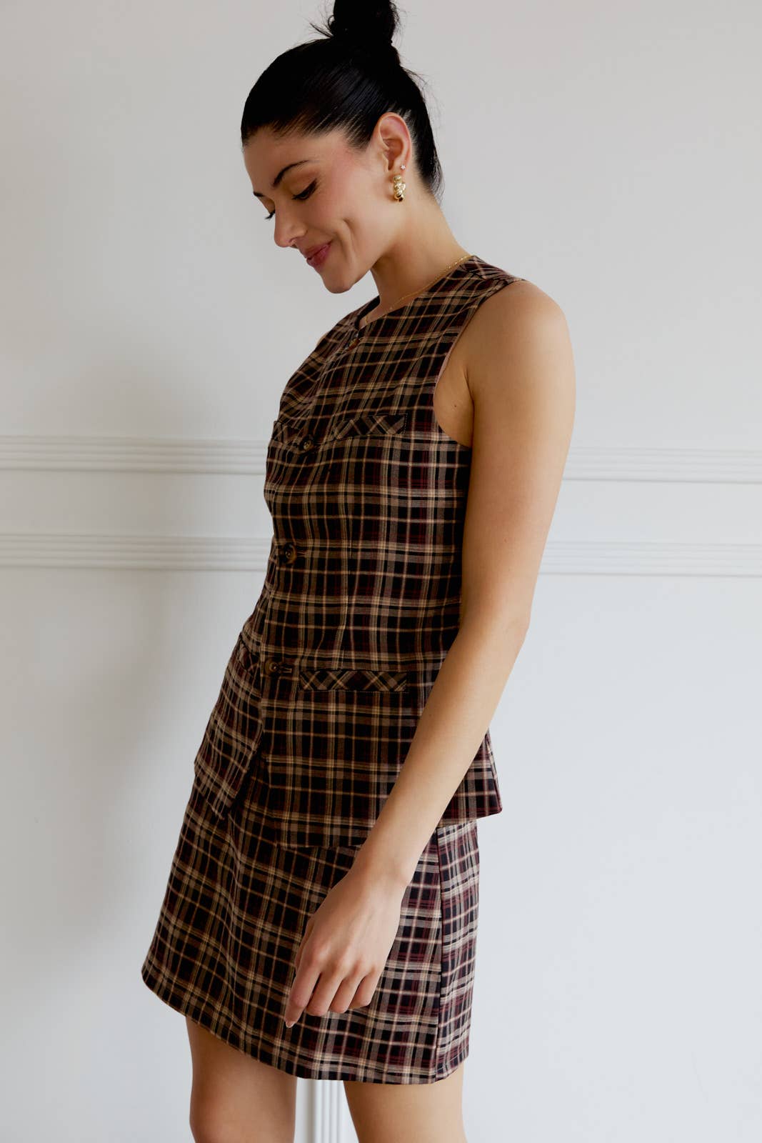 Sophia Plaid Skort