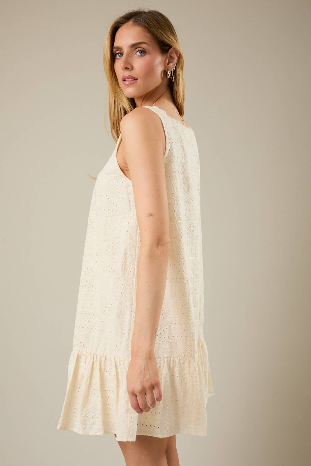 Fiona Eyelet Cotton Dress