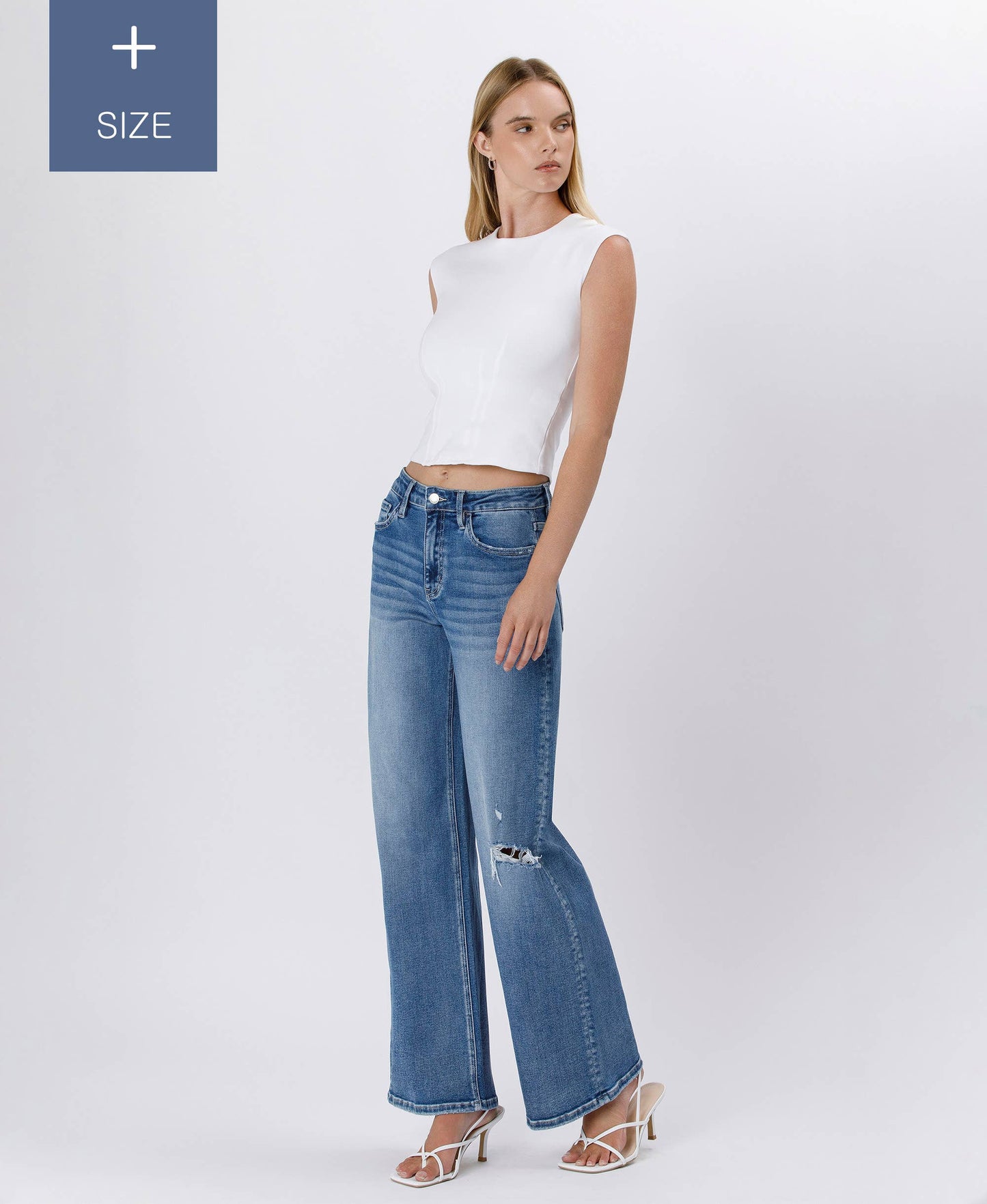 Super High Rise Baggy Jeans- Plus