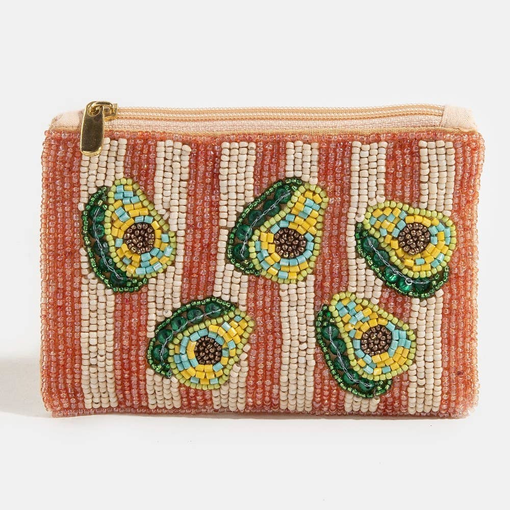 Stripes & Avocados Coin Purse