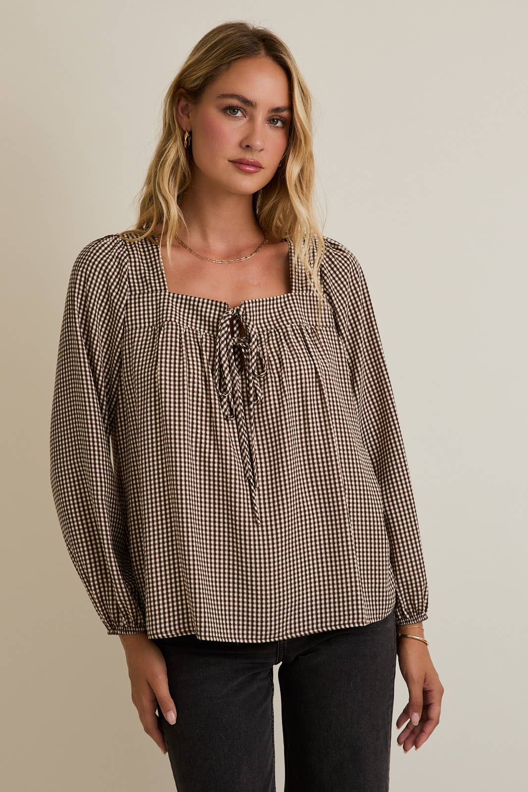 Suzie Gingham Top