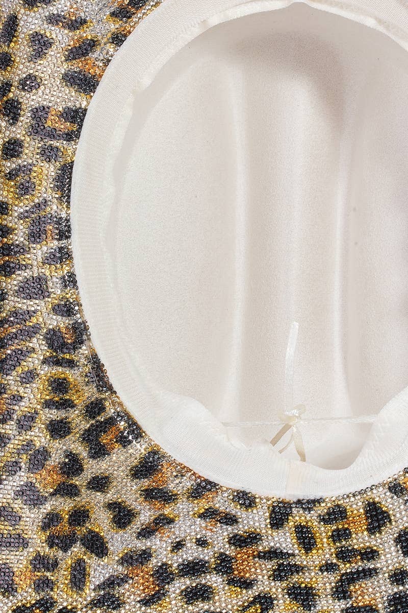 Leopard Print Rhinestone Western Cowboy Hat