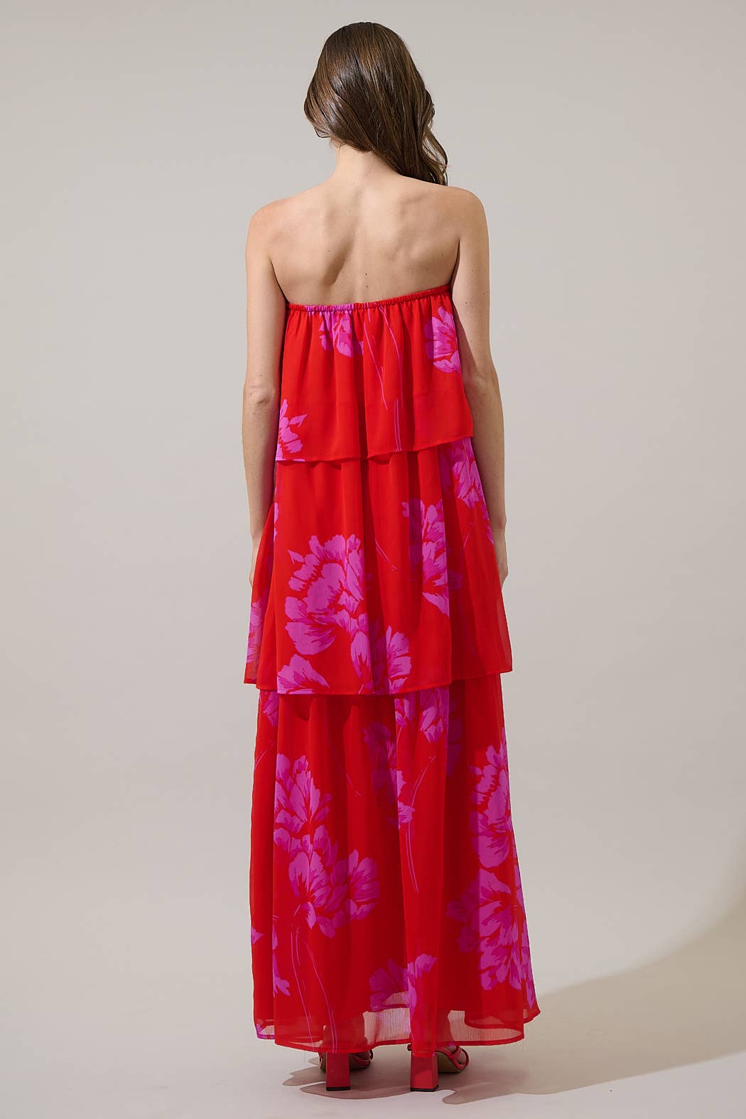 Naiya Floral Briary Strapless Maxi Dress