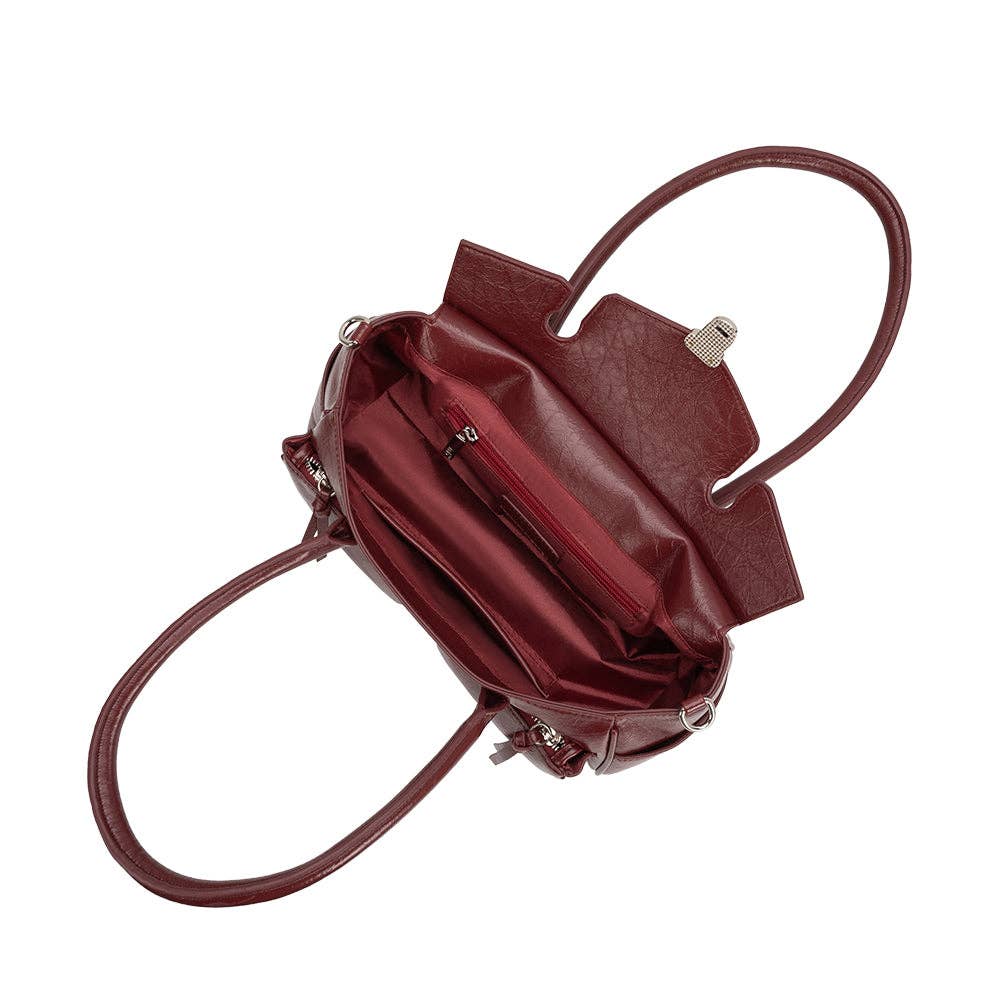 Ruthie Burgundy Shoulder Bag