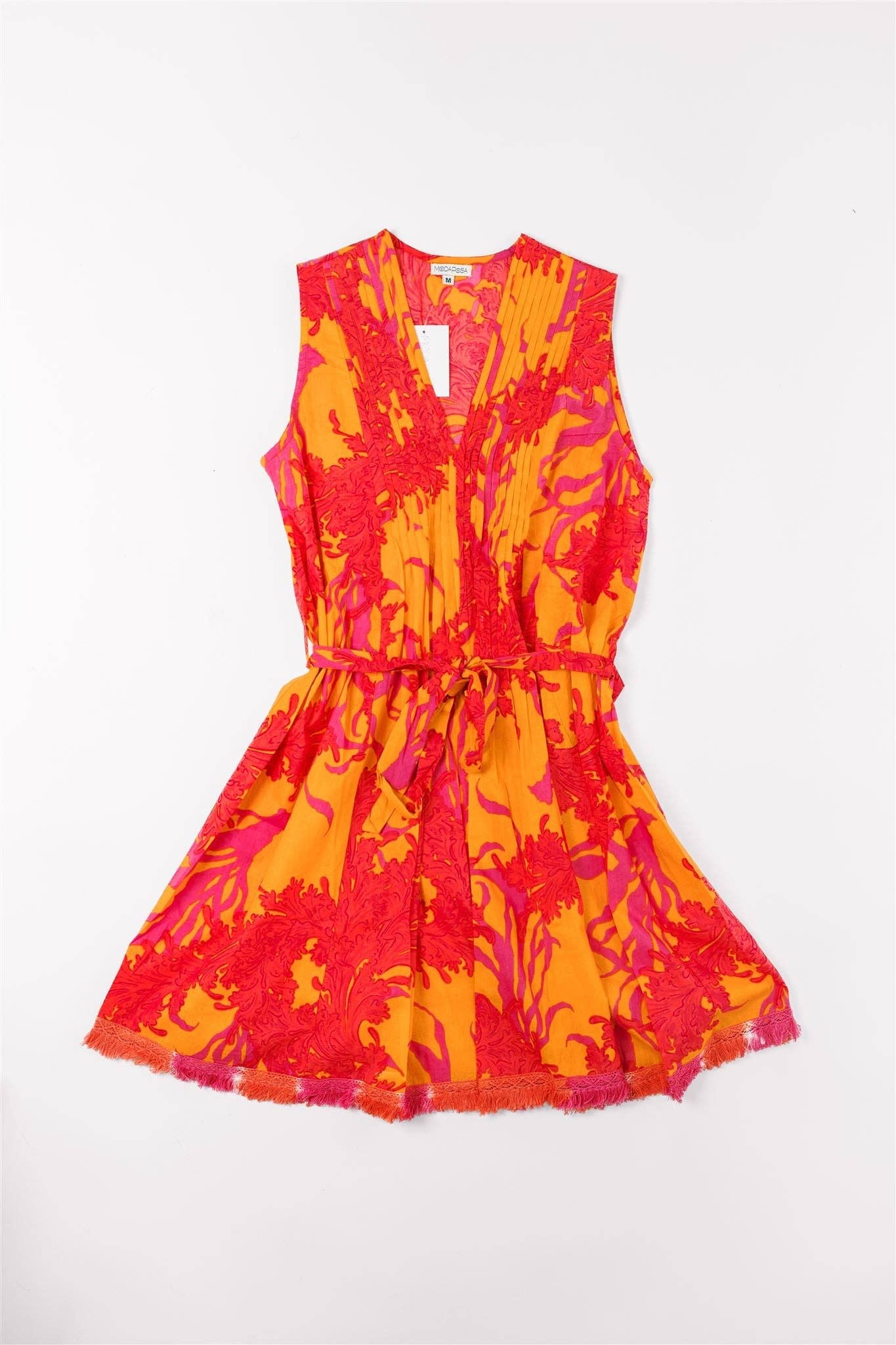 Felice Dress -Coral Orange Fuchsia