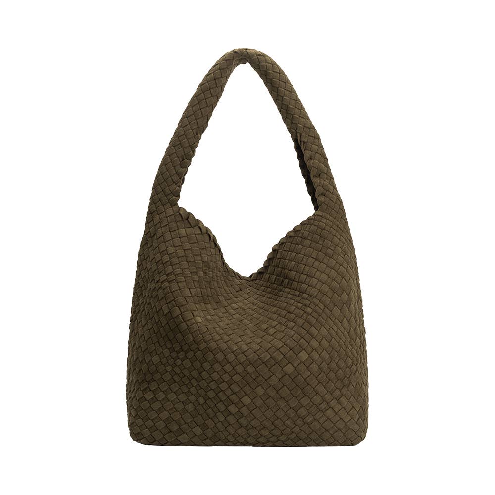 Johanna Pine Suede Shoulder Bag