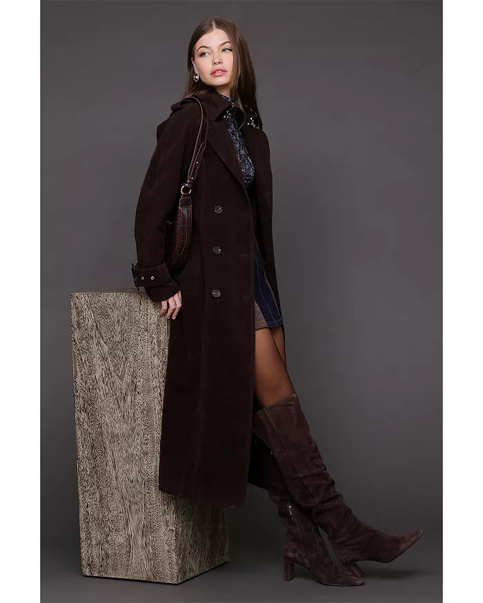 Faux Suede Utility Trench