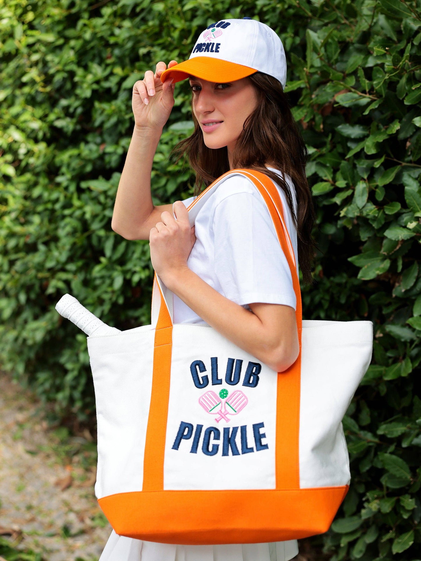 "CLUB PICKLE" TOTE, IVORY