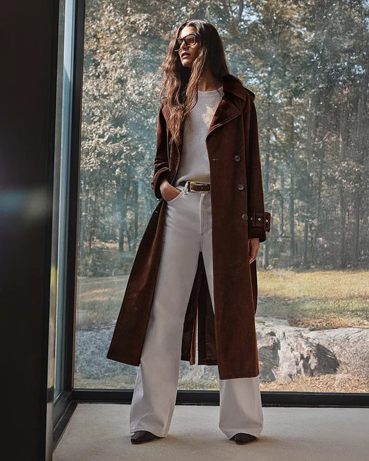 Faux Suede Utility Trench