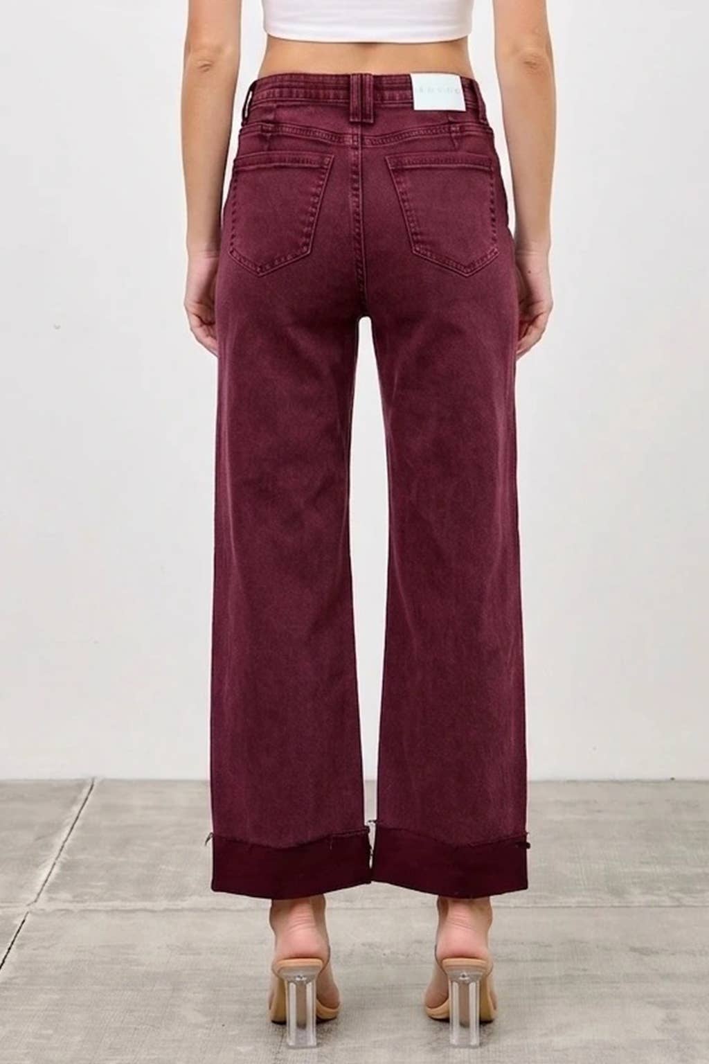 Jessie High Rise Straight Cuffed