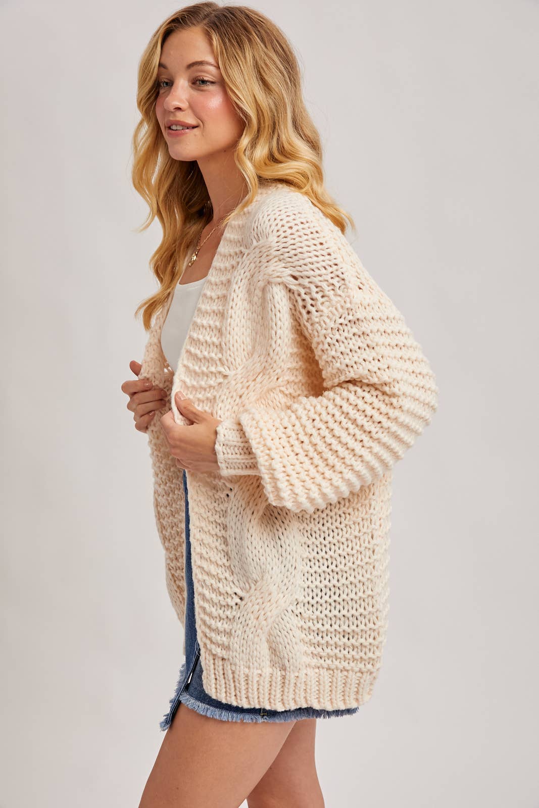 Chunky Cable Knit Cardigan