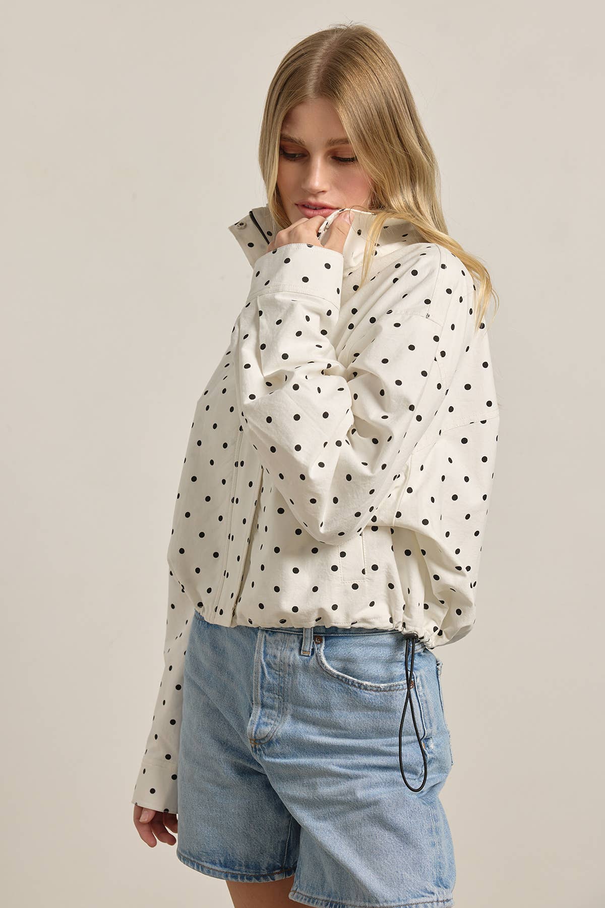 Polka Dot Bomber Jacket