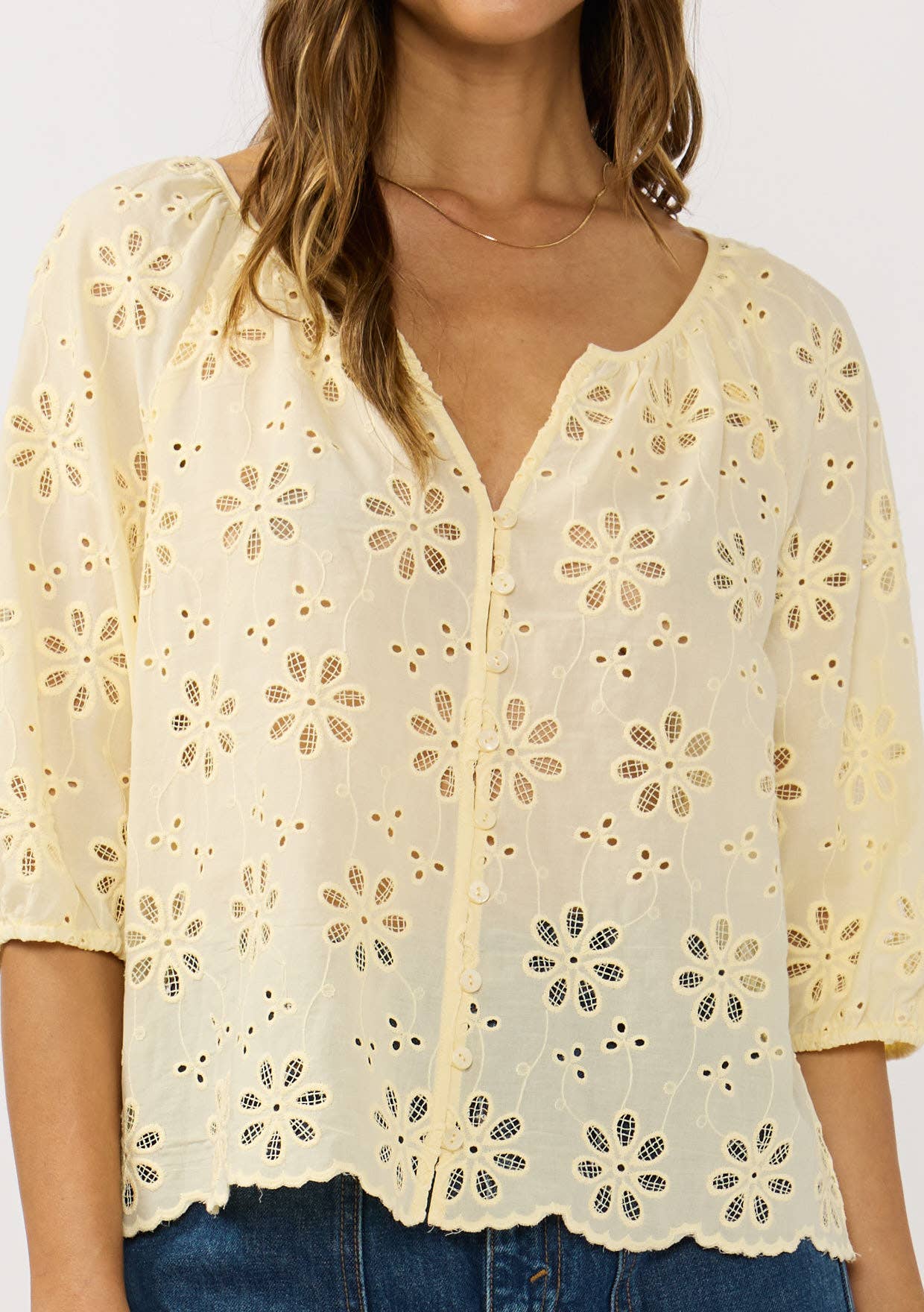 Nina Eyelet Top