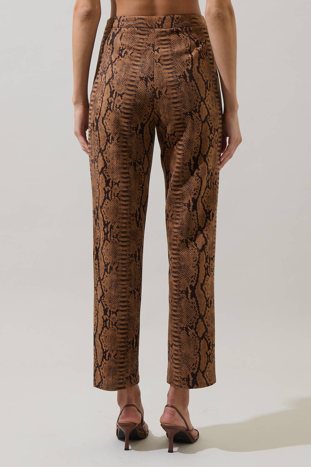 Sander Faux Suede Snake Pants
