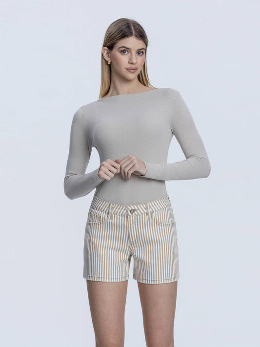 Mid Rise Stripe Short