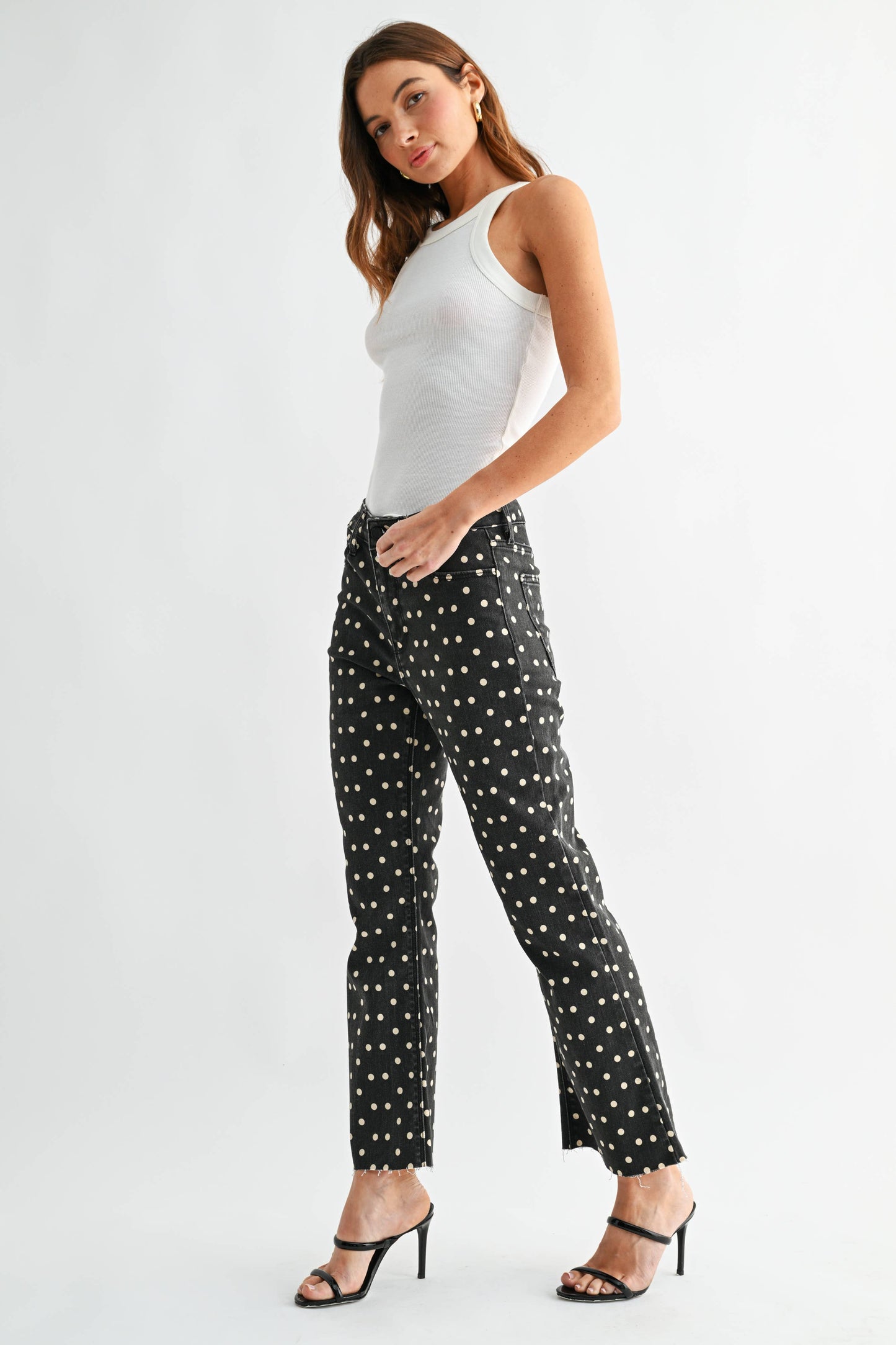 Polka Dot Crop Flare