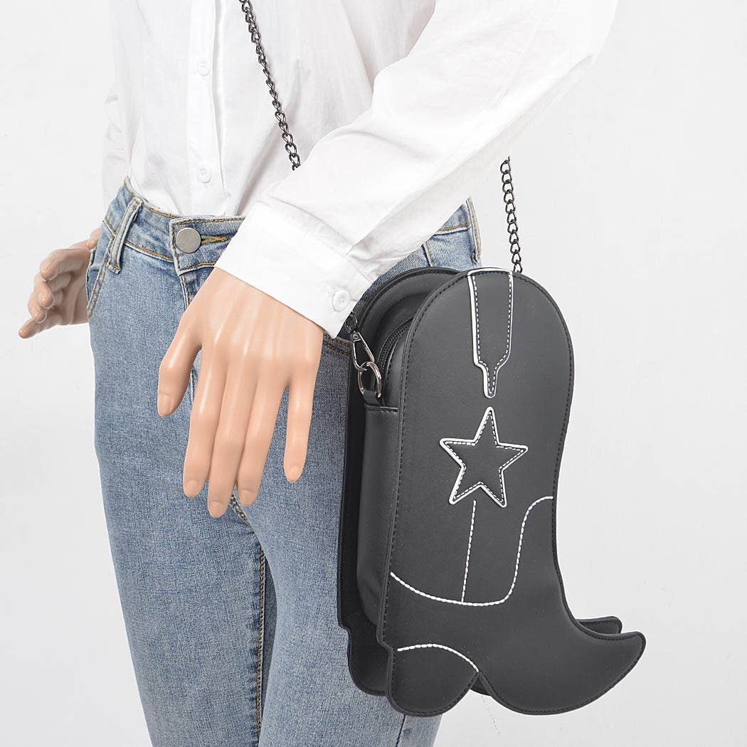 Cowboy Boots Crossbody Chain Bag