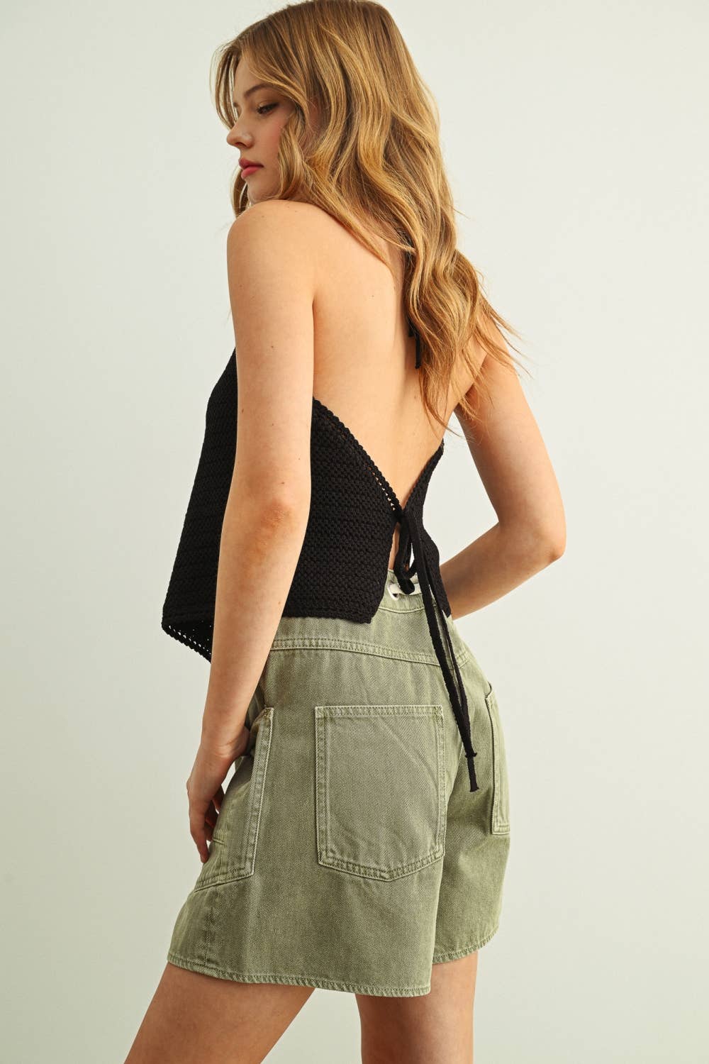 Crochet Knit Halter Top