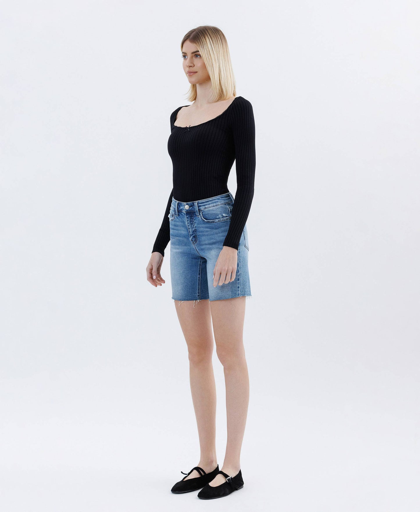 Bermuda Shorts Raw Hem