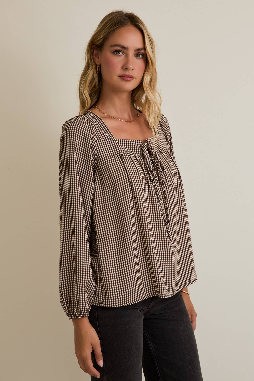 Suzie Gingham Top