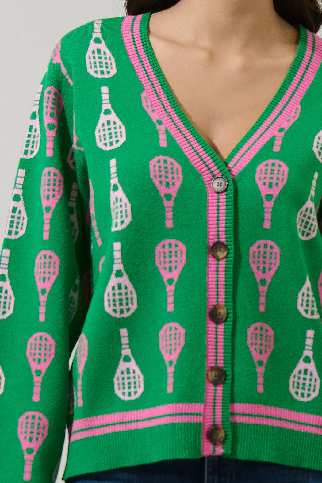 Tennis Club Button Up Cardigan
