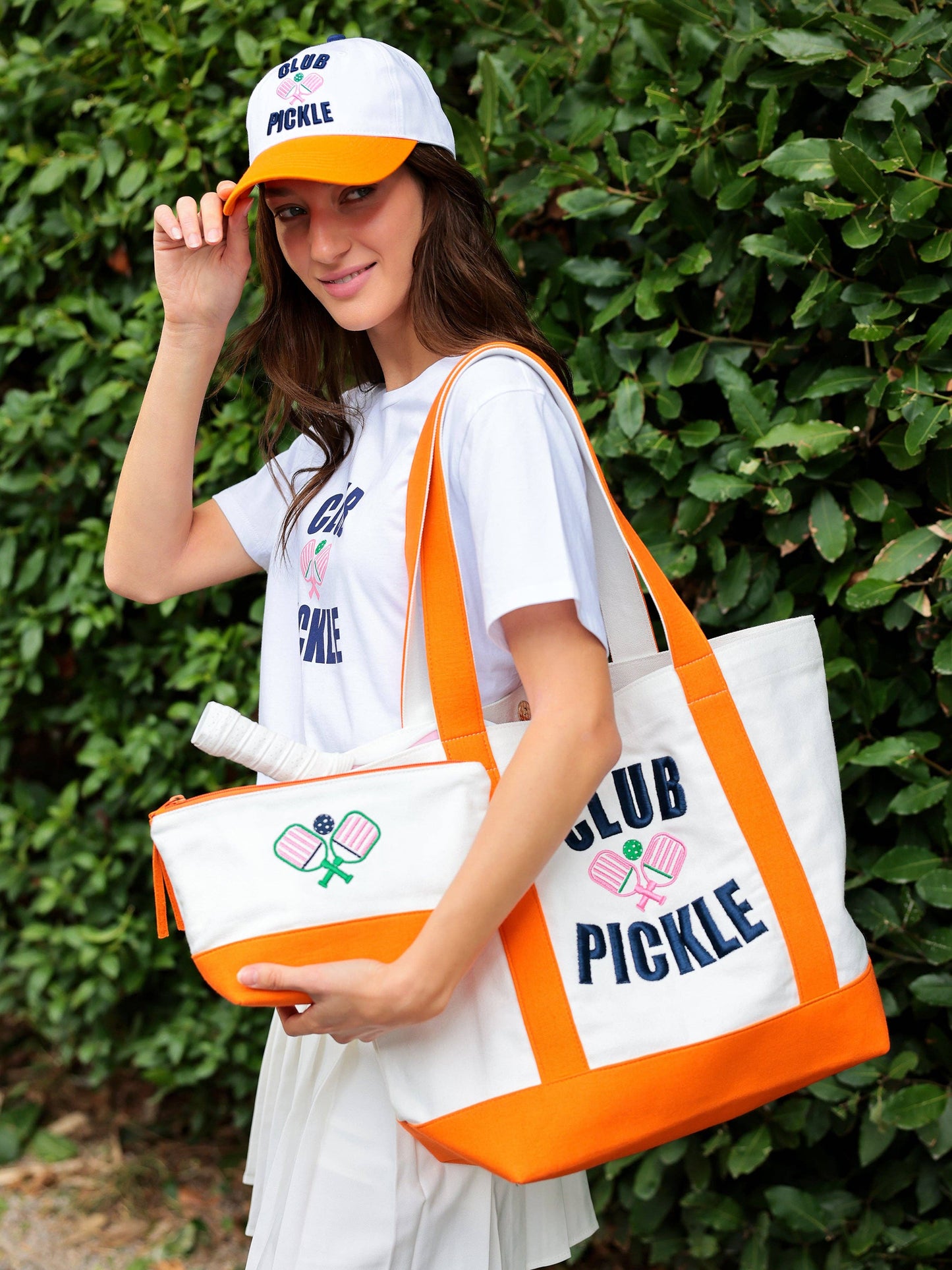"CLUB PICKLE" TOTE, IVORY