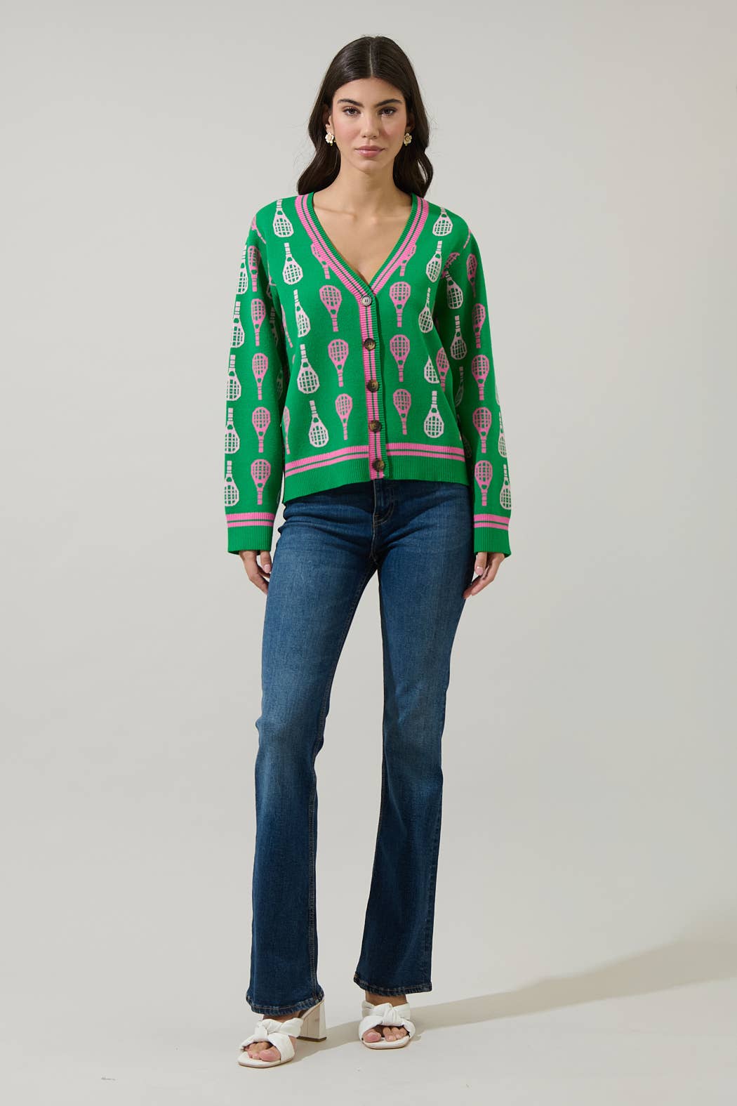 Tennis Club Button Up Cardigan