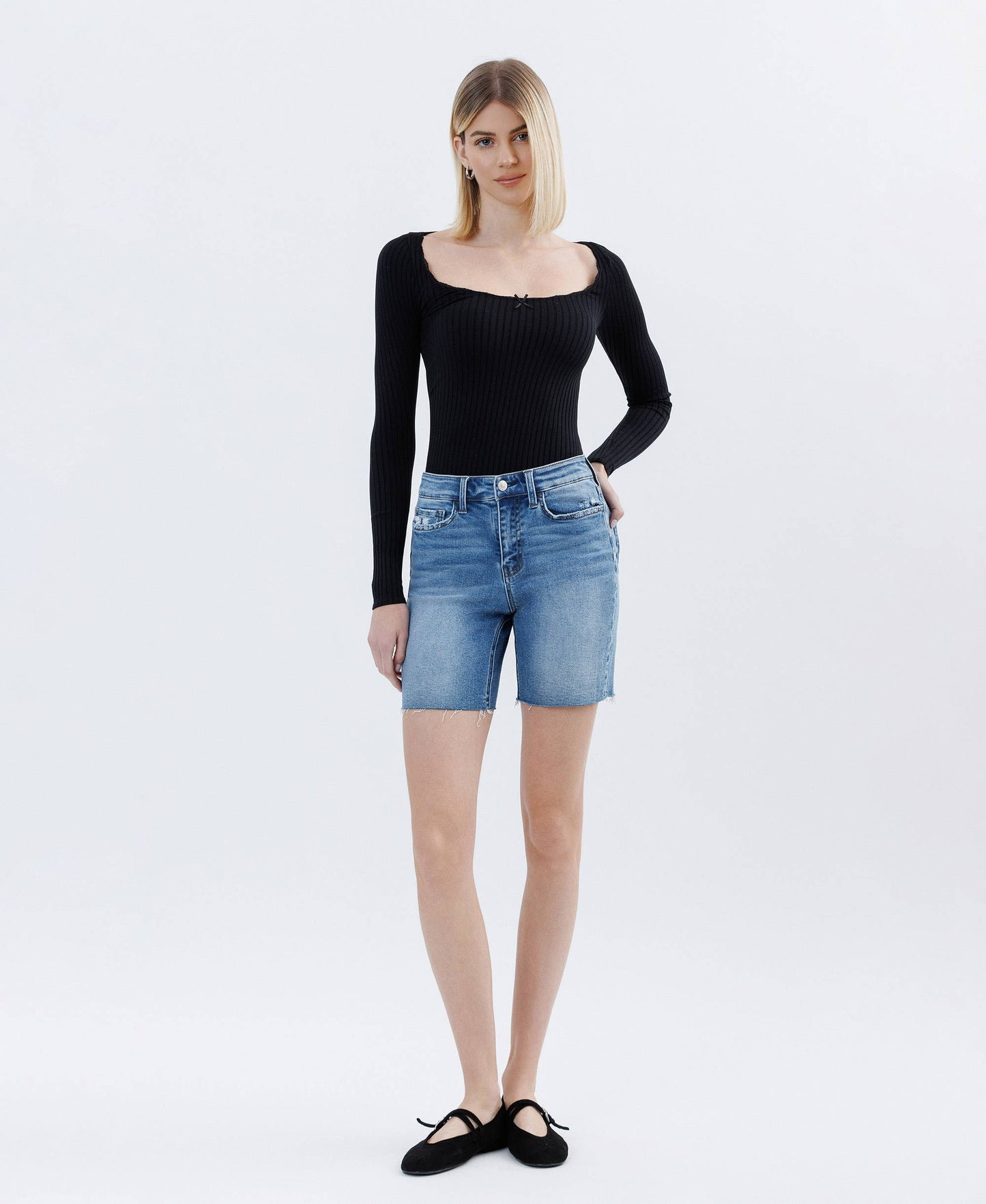 Bermuda Shorts Raw Hem