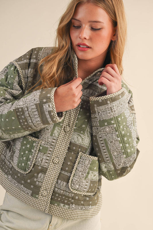 Bandana Patchwork Quilted Jacket