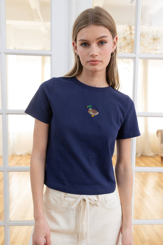 Mini Duck Embroidered Tee
