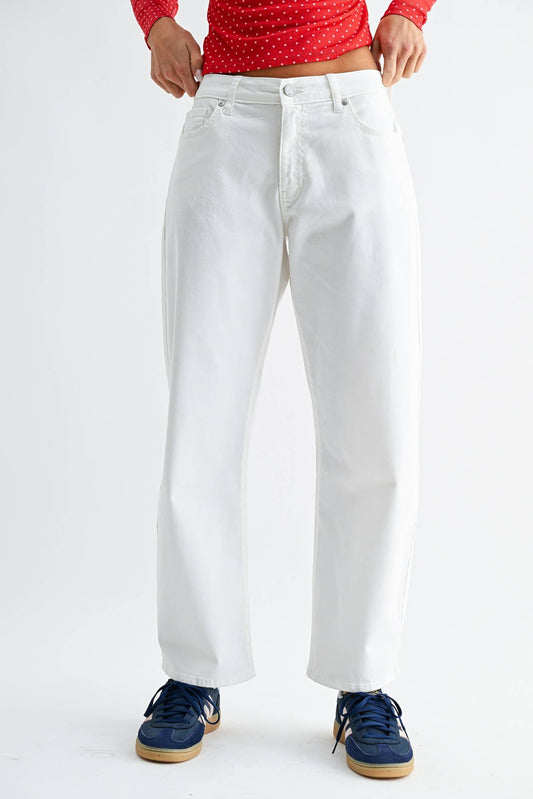 Stretch Twill Comfort Barrel- White