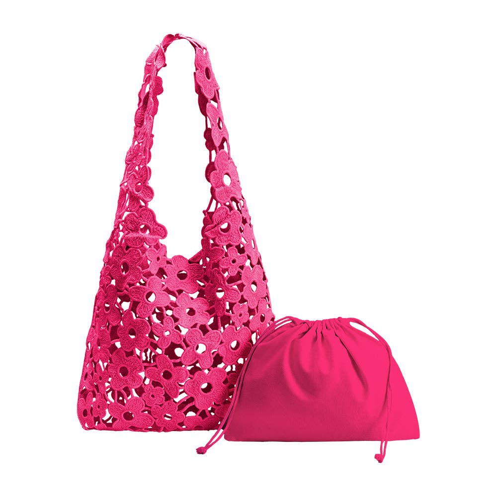 Aster Pink Floral Shoulder Bag