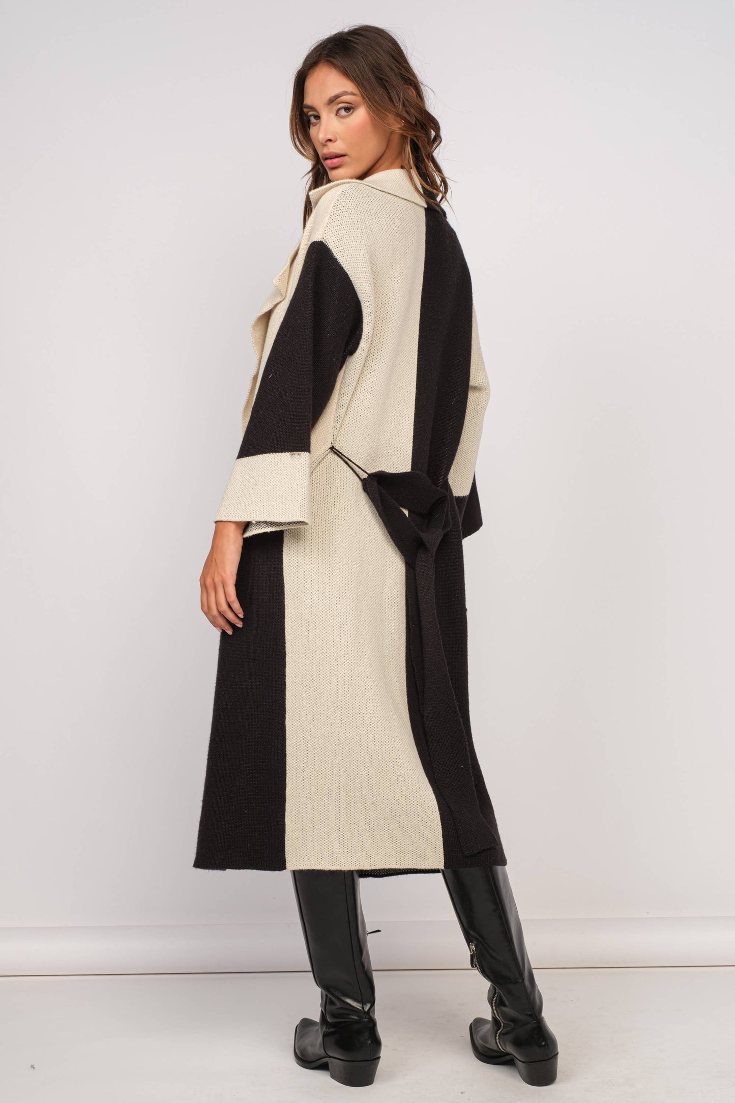 Black & Ivory Patch Print Sweater