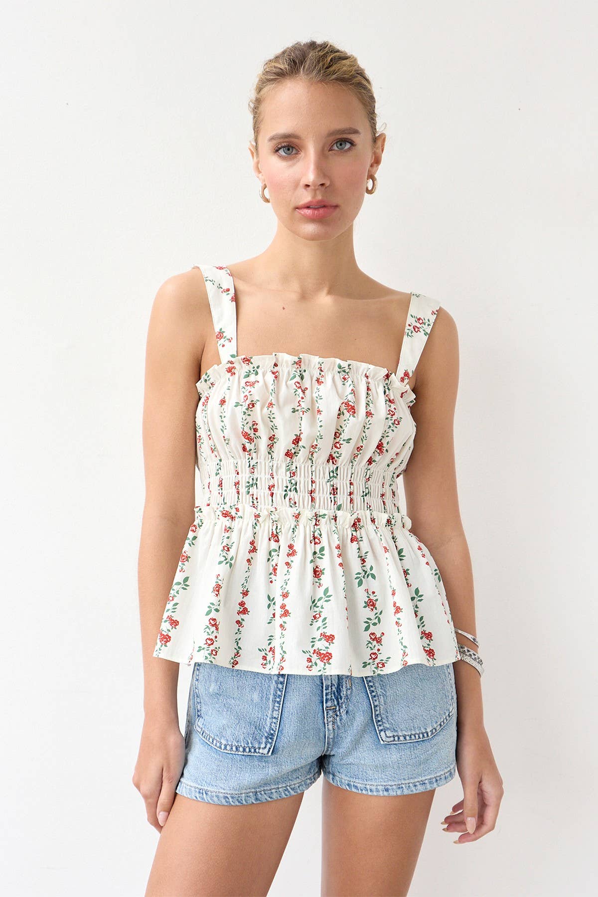 Floral Smocked Tank