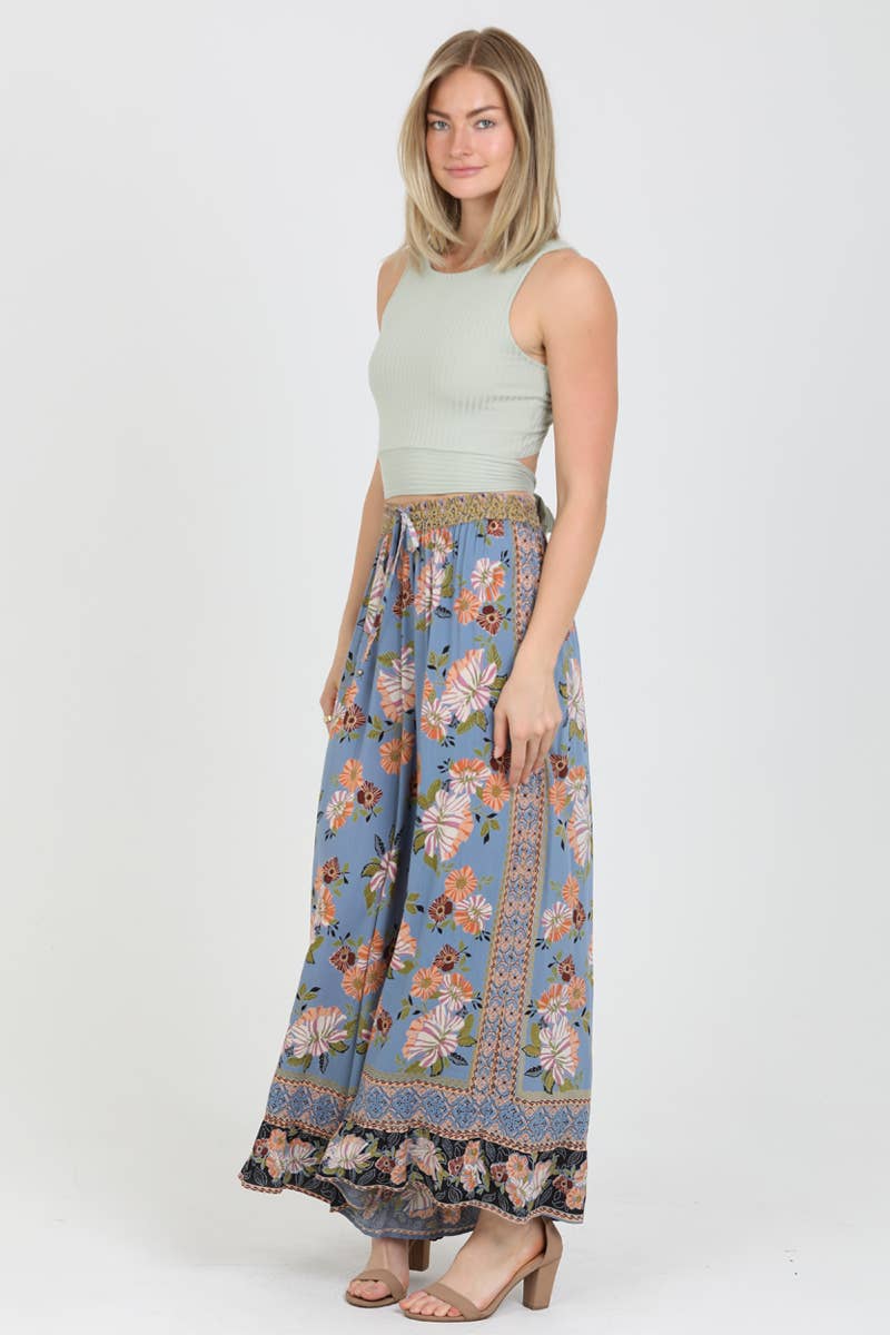 Floral Wide Leg Pant