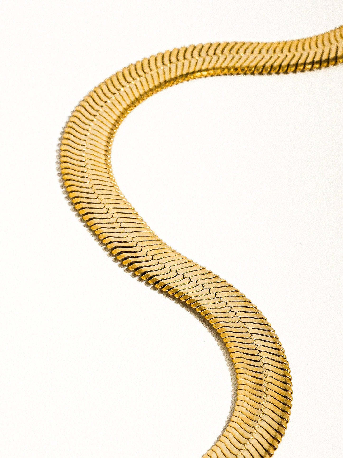 Juliana Flat Bold Snake Chain Necklace