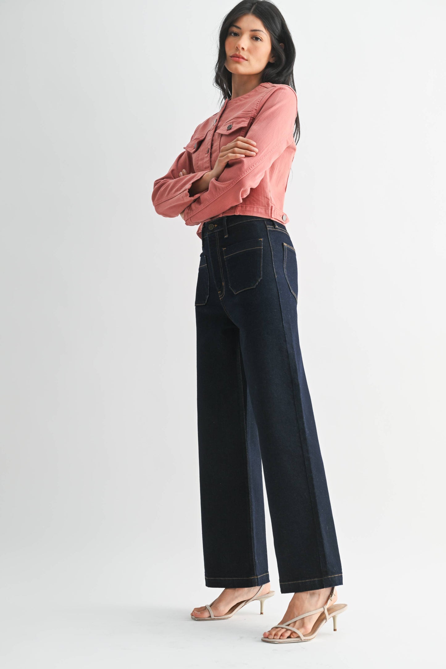 Sailor Pocket Wide Leg- Sup Dark Wash