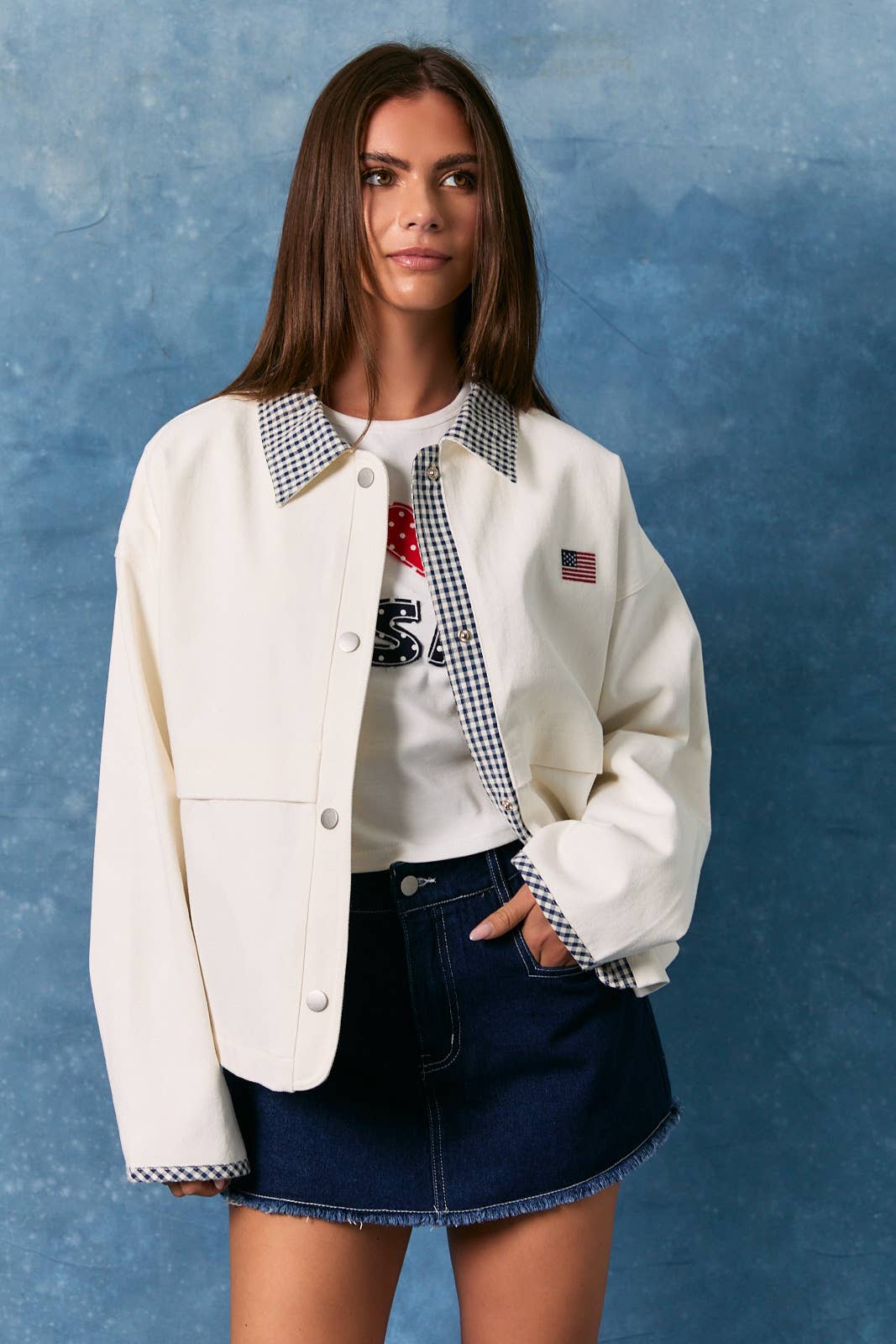 Gingham USA Cotton Jacket