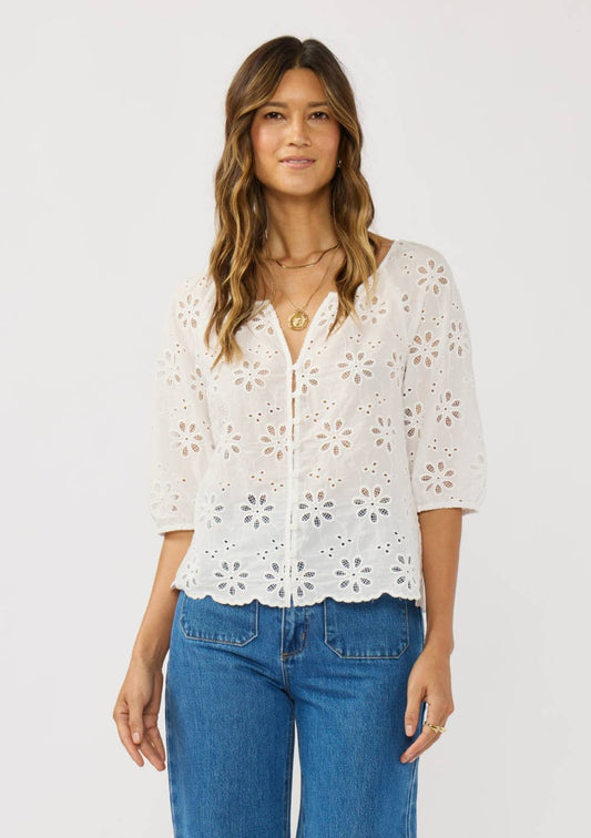 Nina Eyelet Top