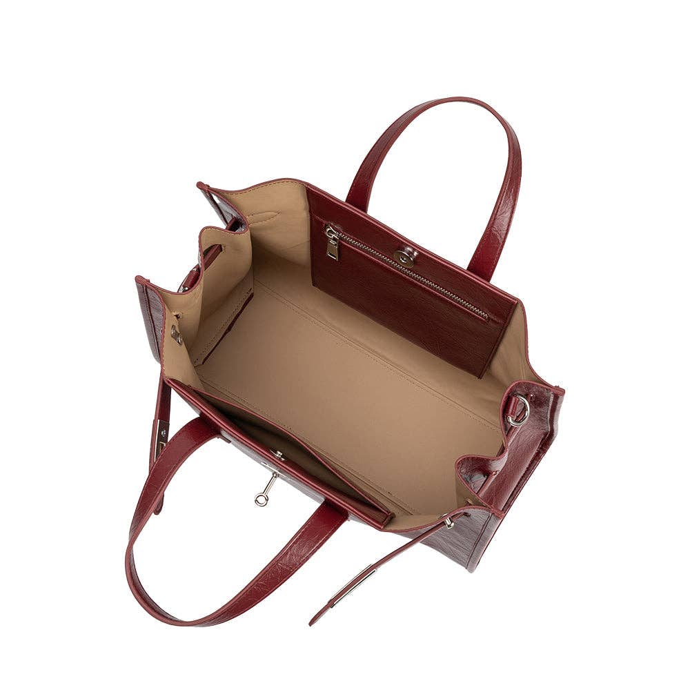 Sutton Burgundy Tote Bag