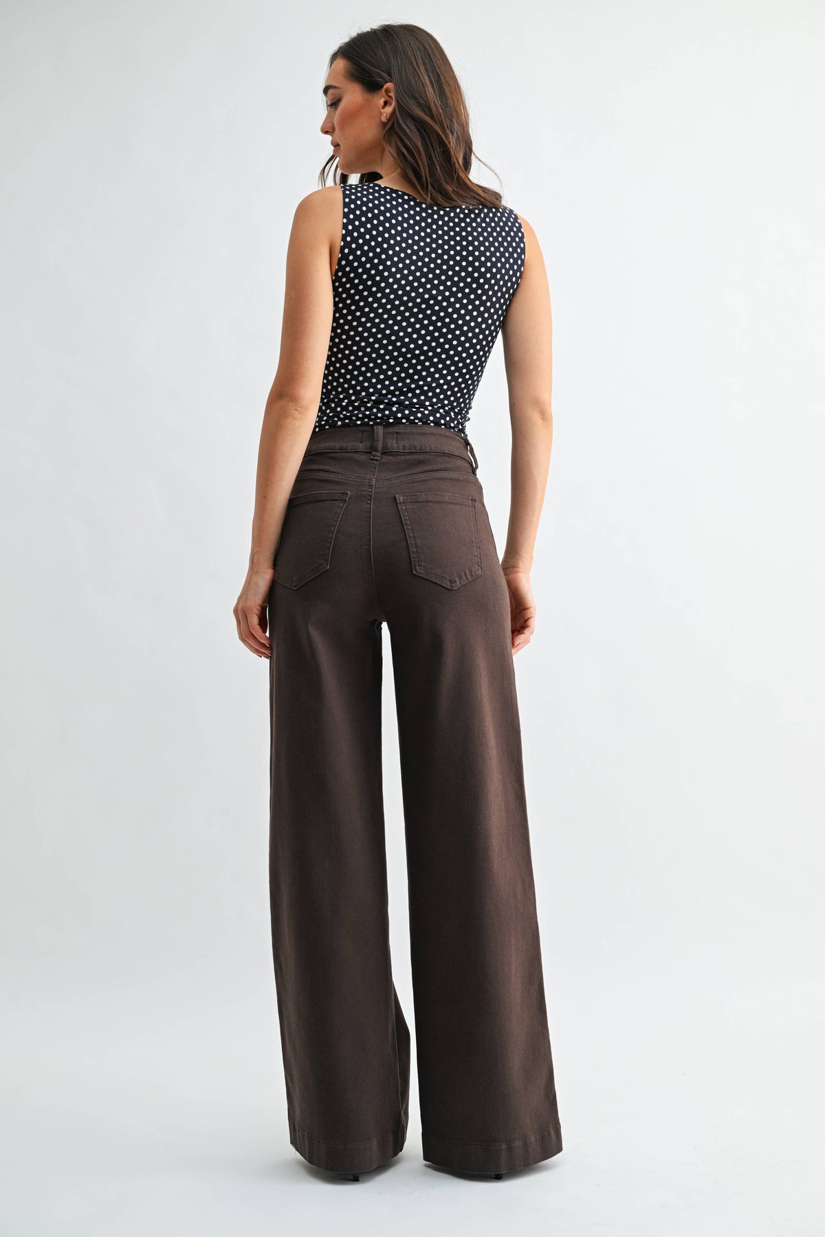Ines High Rise Full Length Wide Leg