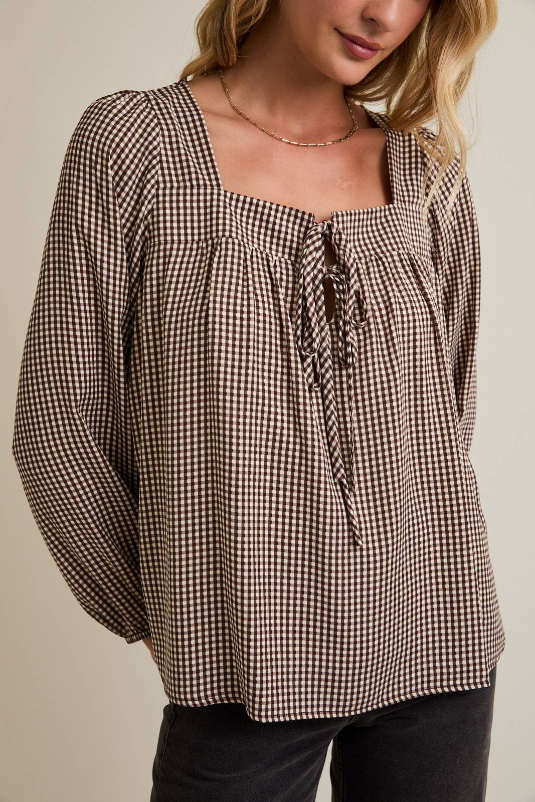 Suzie Gingham Top